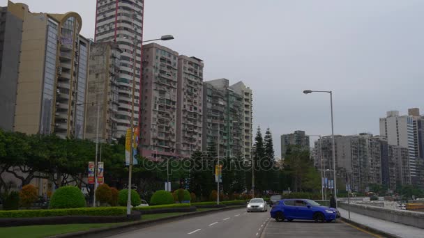 Macau taipa eiland leven op straat — Stockvideo