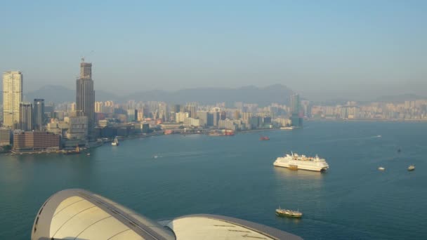 香港の都市景観のパノラマ — ストック動画