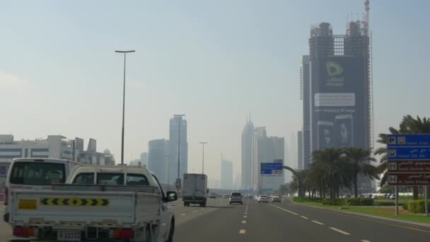 Ruchu Panorama Dubaju — Wideo stockowe