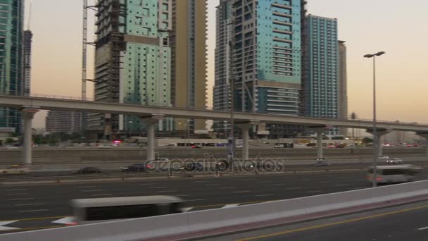 Verkehrspanorama von Dubai — Stockvideo