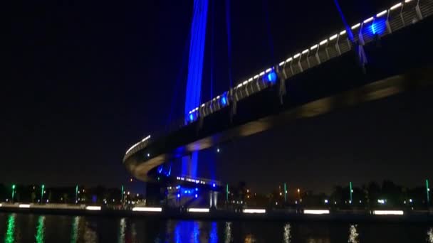 著名的迪拜运河桥 — 图库视频影像