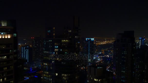 迪拜码头建筑全景 — 图库视频影像