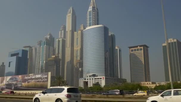 Dopravní panorama Dubaje — Stock video