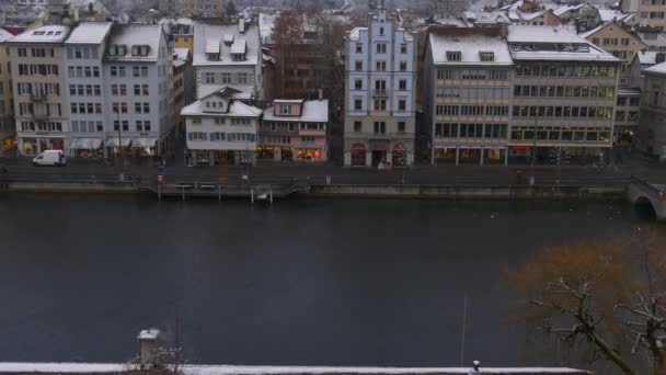 Zurich stadsbilden panorama — Stockvideo