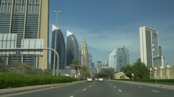 Vue sur le paysage urbain de Dubaï — Video