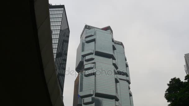 Hong Kong mrakodrapy panorama — Stock video