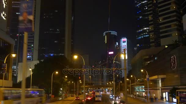 Hong Kong illuminé la nuit — Video