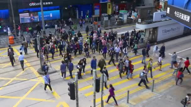 Vista del paisaje urbano de la ciudad de Hong Kong — Vídeos de Stock