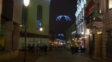 Noel dekorasyon ışıklı Vilnius