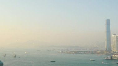 Hong Kong akşam Panoraması  