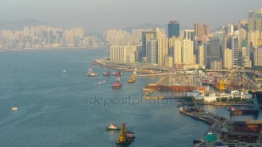 Hong Kong akşam Panoraması  