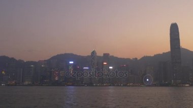 Hong Kong akşam Panoraması  