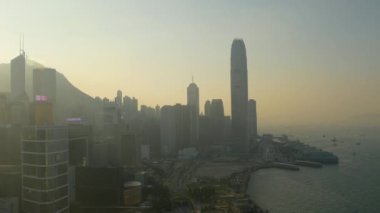 Hong Kong akşam Panoraması  
