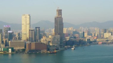 Hong Kong akşam Panoraması  