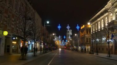 Noel dekorasyon ışıklı Vilnius