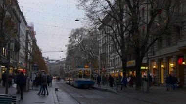 Zürih'in kış yaşam 