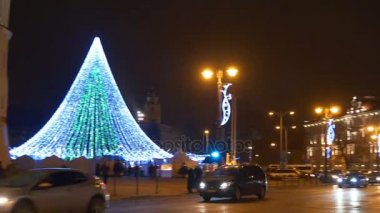 Noel dekorasyon ışıklı Vilnius