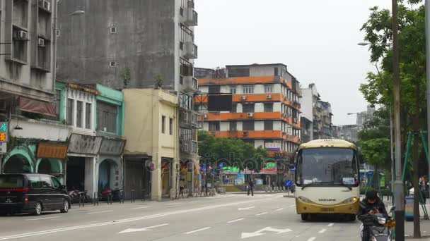 Macao Taipa Island Leben auf der Straße — Stockvideo