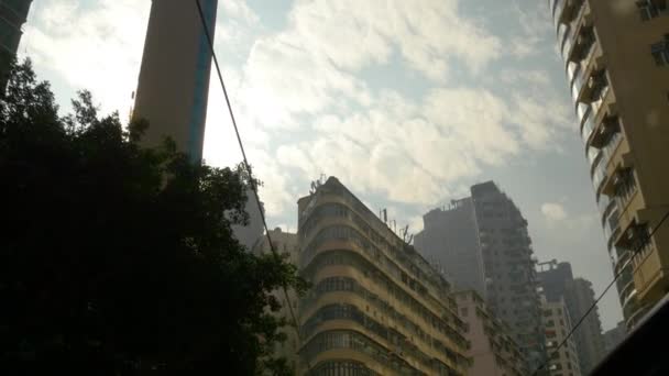 Hong kong Wolkenkratzer-Panorama — Stockvideo