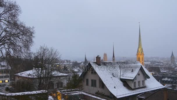 Stadtpanorama Zürich — Stockvideo