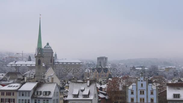 Stadtpanorama Zürich — Stockvideo