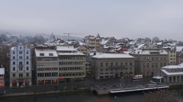 Panorama da paisagem urbana de Zurique — Vídeo de Stock