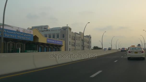 Vista sul paesaggio urbano della città di Dubai — Video Stock