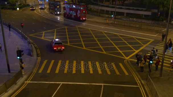 Hong Kong 'da trafik — Stok video