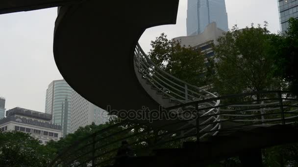 Rascacielos de Hong Kong panorama — Vídeo de stock