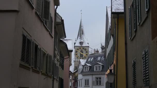 Zúrich paisaje urbano panorama — Vídeo de stock