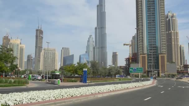 Stadsgezicht uitzicht op Dubai stad — Stockvideo