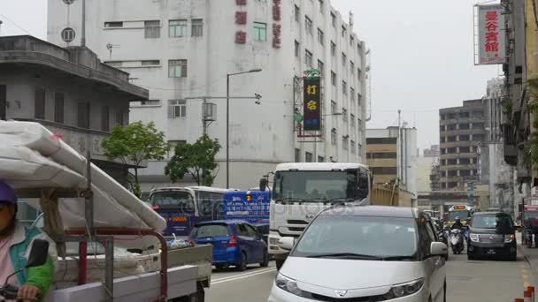 Życie ulicy wyspie taipa Macau — Wideo stockowe