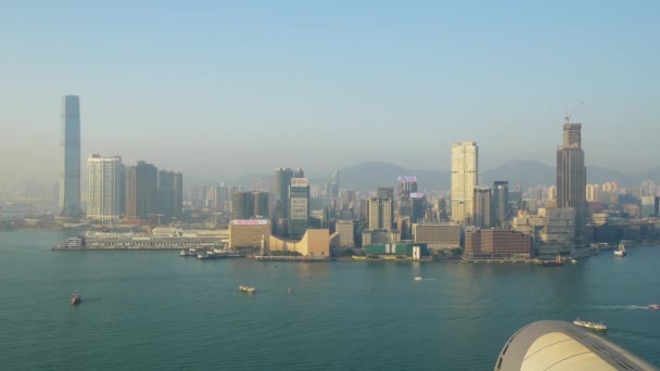 Ранок Панорама Гонконгу — стокове відео