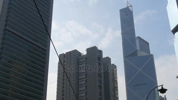 Rascacielos de Hong Kong panorama — Vídeos de Stock