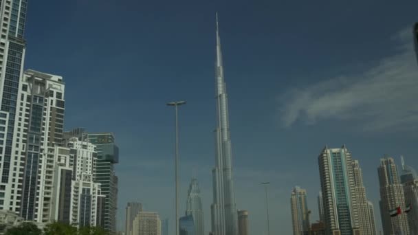 Stadsbilden utsikt över Dubai city — Stockvideo