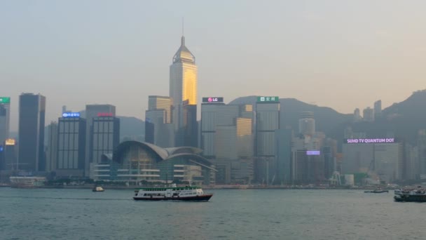 Hong Kong sabah Panoraması — Stok video