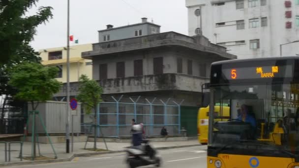 Vista sul paesaggio urbano della città di Macao — Video Stock