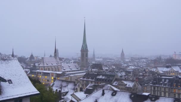 Panorama paesaggistico di Zurigo — Video Stock
