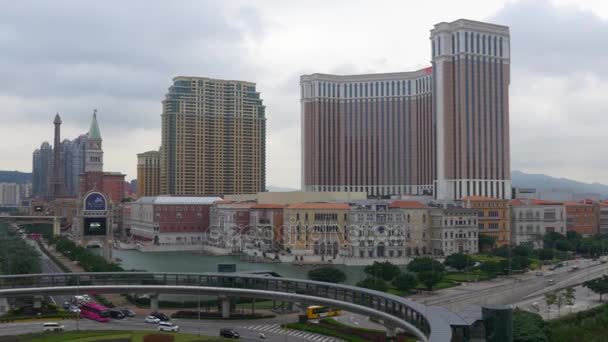 Vue sur le paysage urbain de Macao — Video