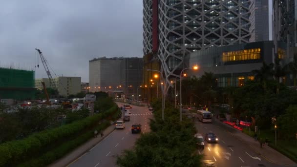 Pouliční život ostrově taipa Macau — Stock video