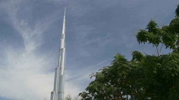 Άποψη του Burj Khalifa στο Ντουμπάι — Αρχείο Βίντεο