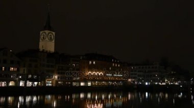 Gece zaman Zürih Şehri