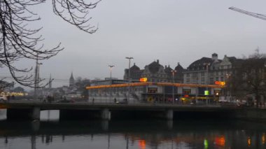 Zürih'in kış yaşam 