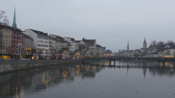 Zurich cityscape panorama — Stock Video