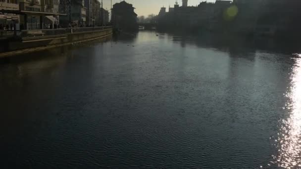 Panorama du paysage urbain de Zurich — Video