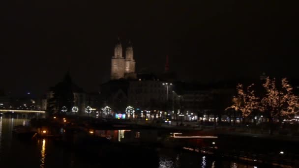Zürich berühmte Brücke — Stockvideo
