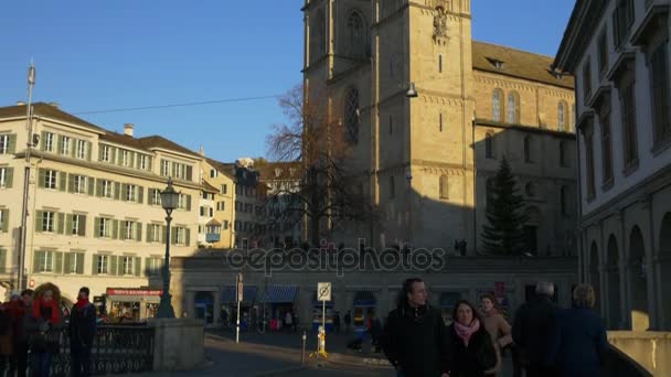 Vida invernal de Zurich — Vídeos de Stock