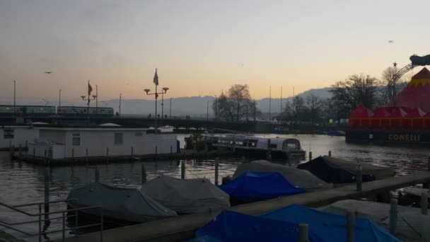 Stadtpanorama Zürich — Stockvideo