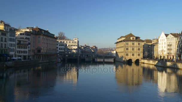 Zúrich paisaje urbano panorama — Vídeo de stock