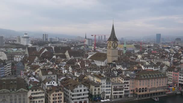 Grossmunster kerk in Zürich — Stockvideo